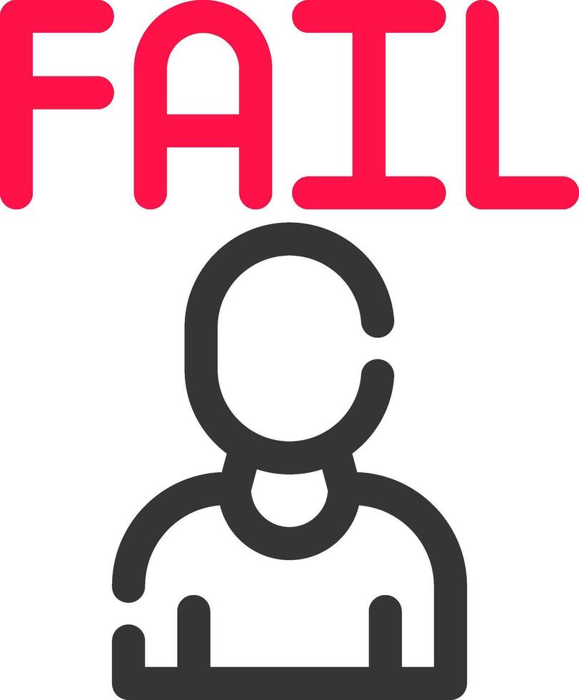 Fail Creative Icon Design vector