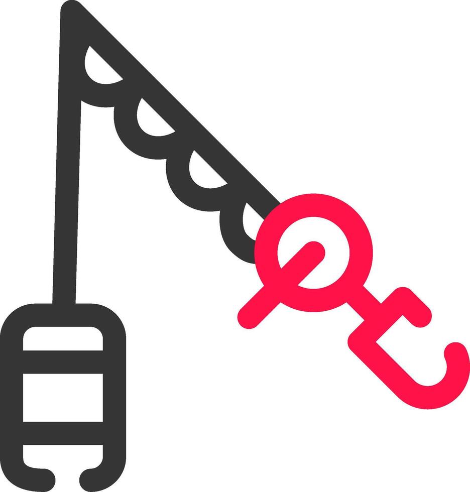 Rod and Reel Creative Icon Design vector