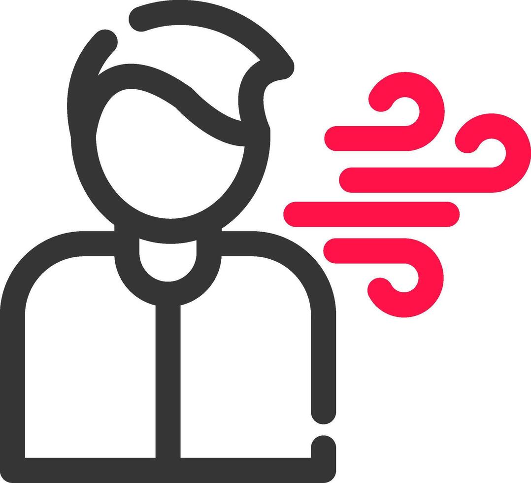 Shortness of Breath Creative Icon Design vector