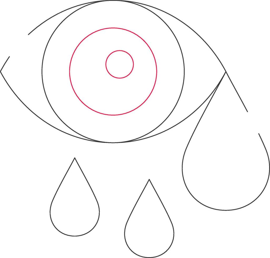 Watery Eyes Creative Icon Design vector