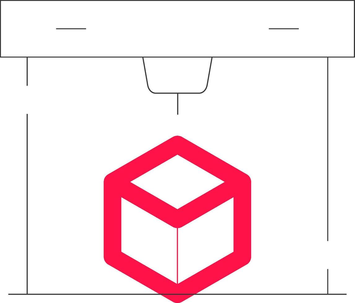 3D Printing Creative Icon Design vector