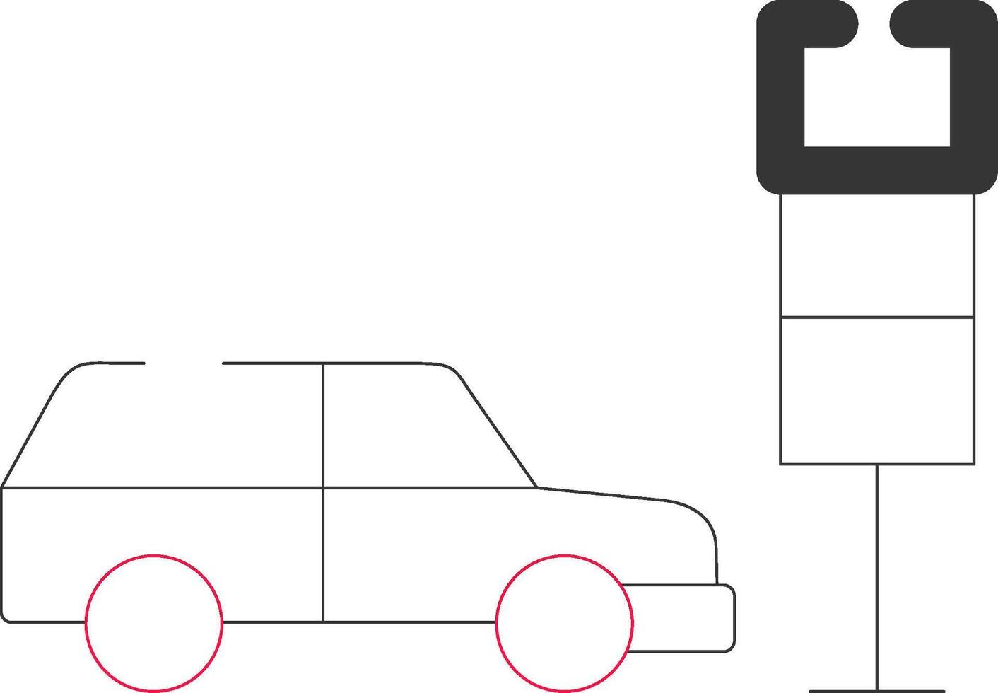 Taxi Signal Creative Icon Design vector