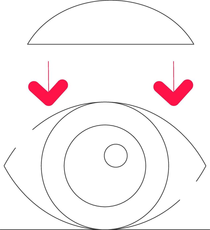 Rigid Contact Lenses Creative Icon Design vector