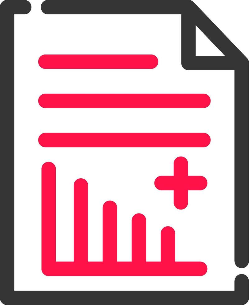 diseño de icono creativo de informe médico vector