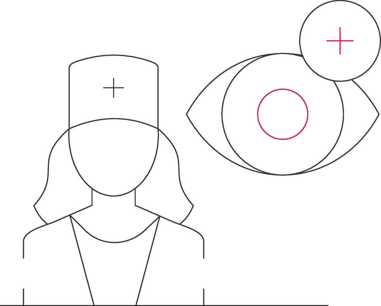 Optician Female Creative Icon Design vector