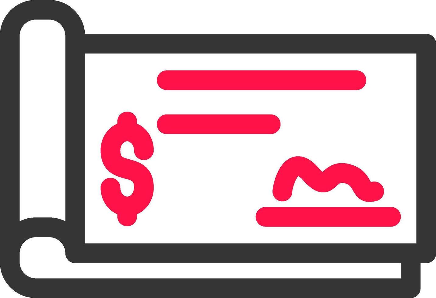 Cheque Creative Icon Design vector