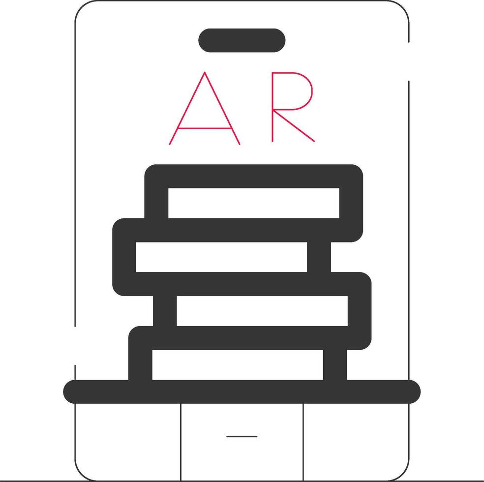 Ar Tumbling Blocks Creative Icon Design vector