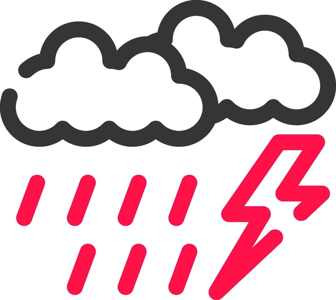 Thunderstorm Creative Icon Design vector