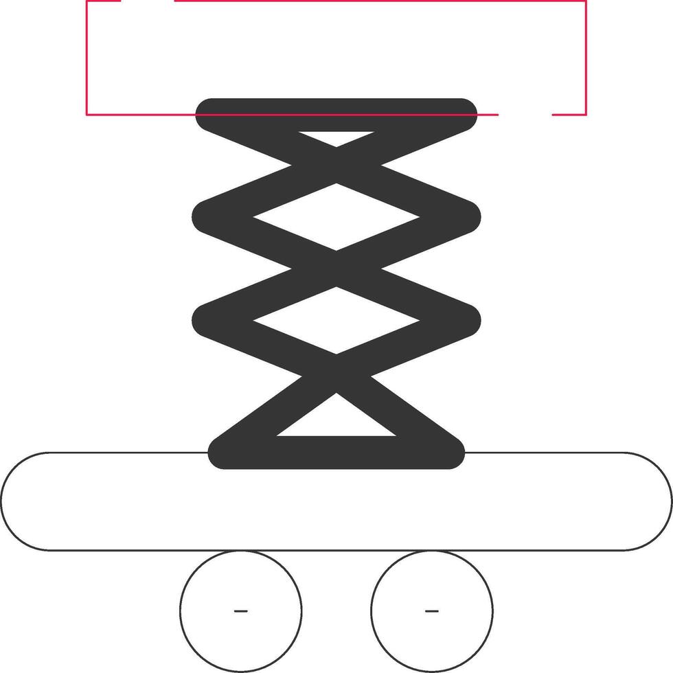 Car Lifter Creative Icon Design vector
