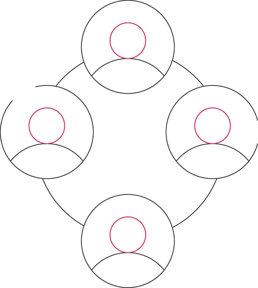 Networking with People Creative Icon Design vector