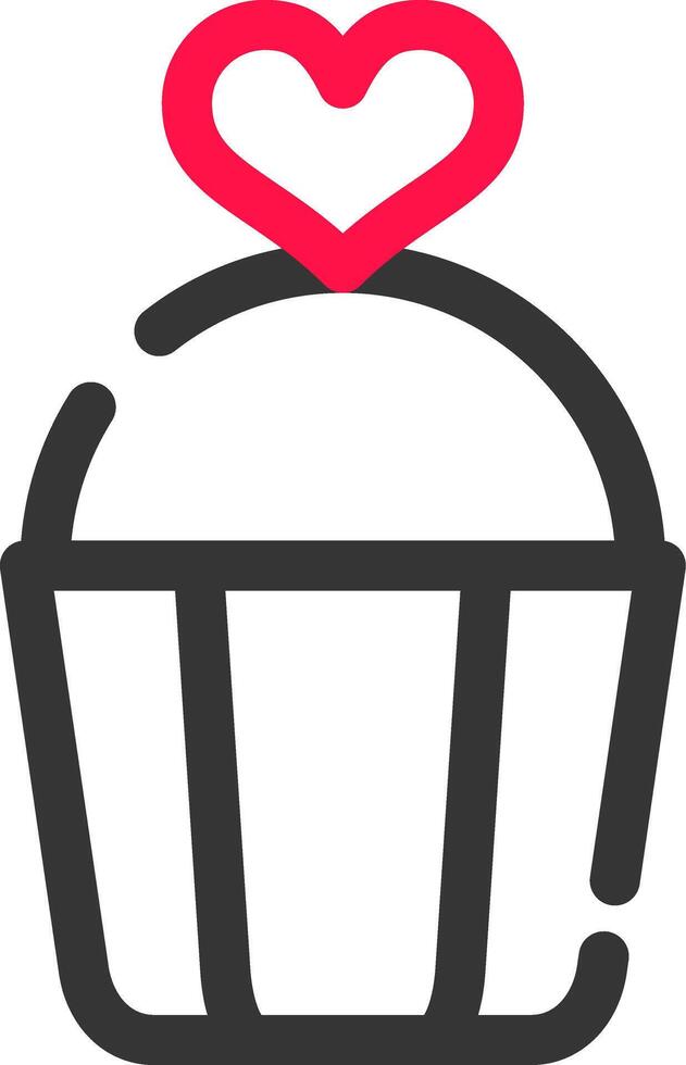 Valentines Cake Creative Icon Design vector