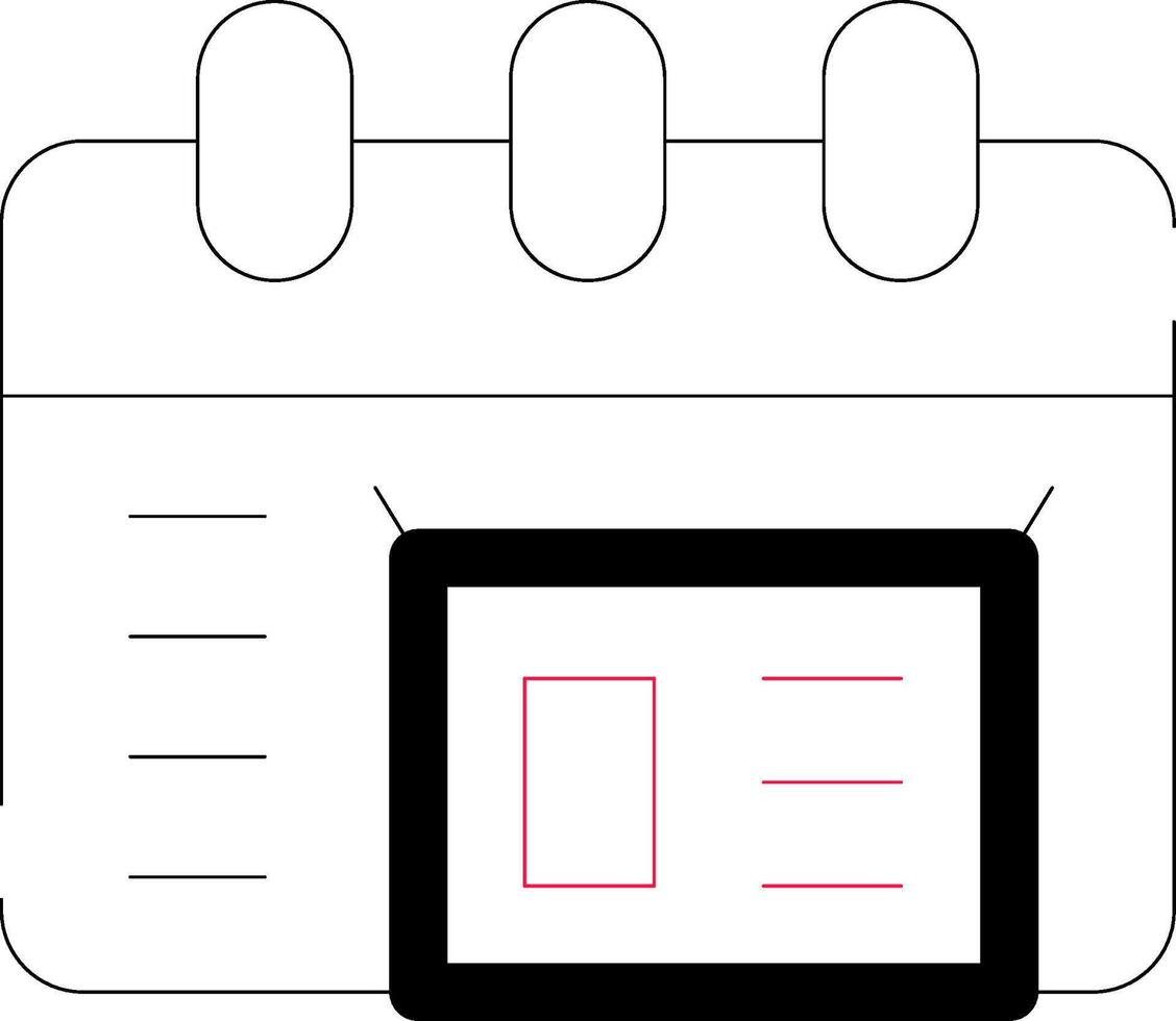 Line Two Color Design vector