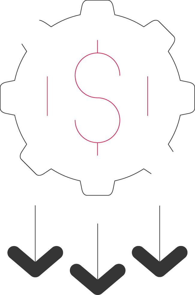 Low Startup Cost Creative Icon Design vector