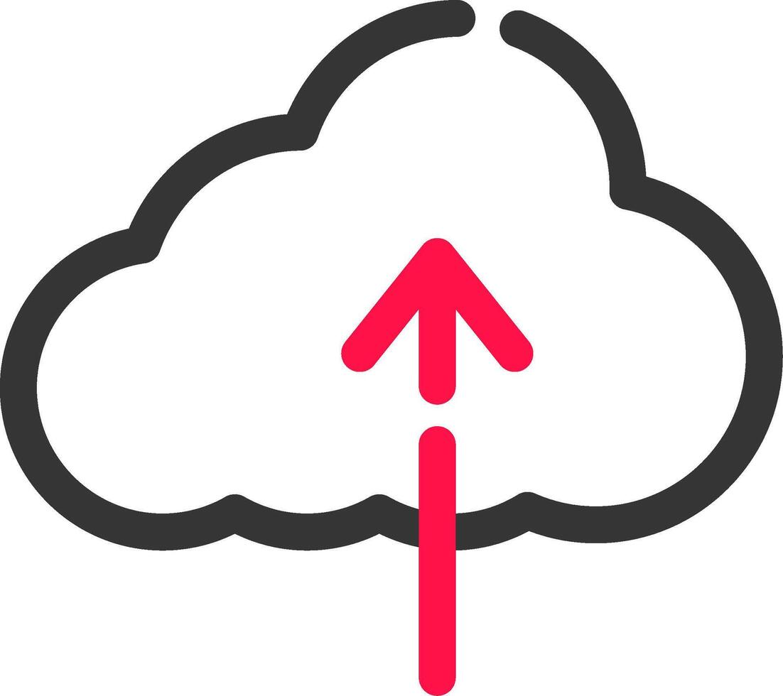 Cloud Upload Creative Icon Design vector