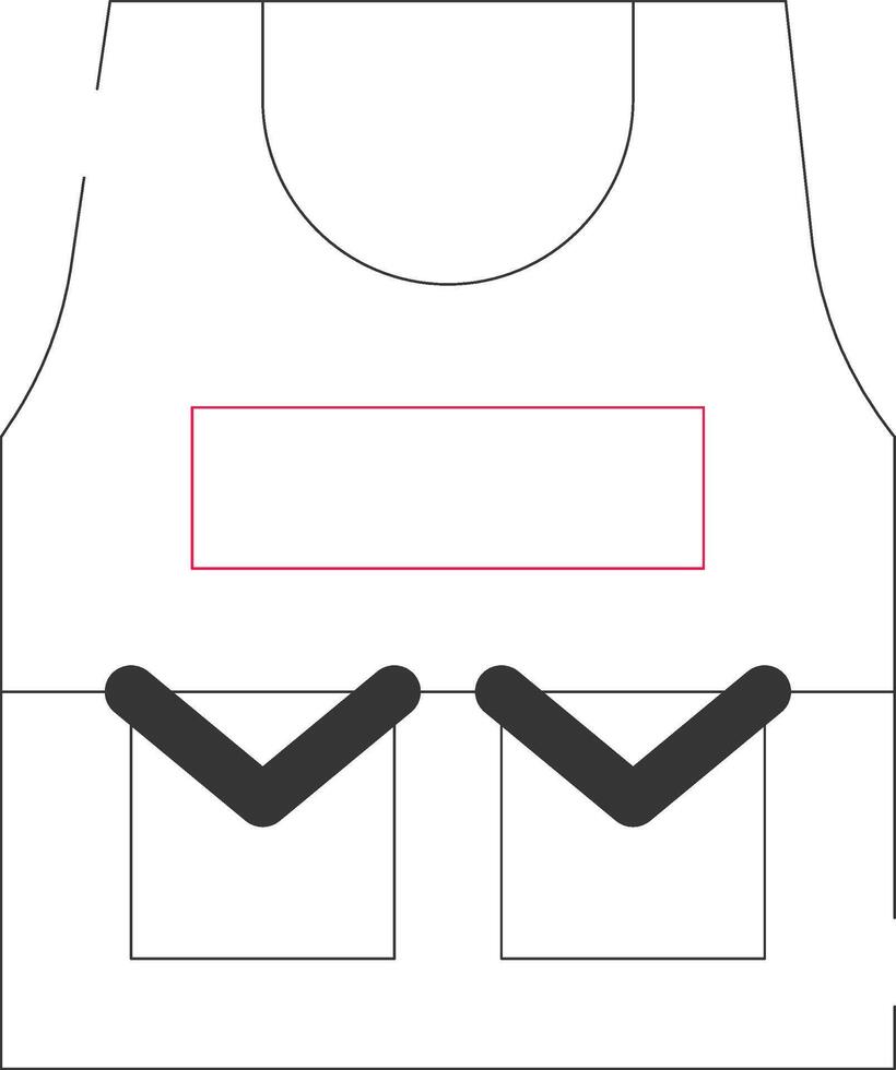 Bulletproof Vest Creative Icon Design vector