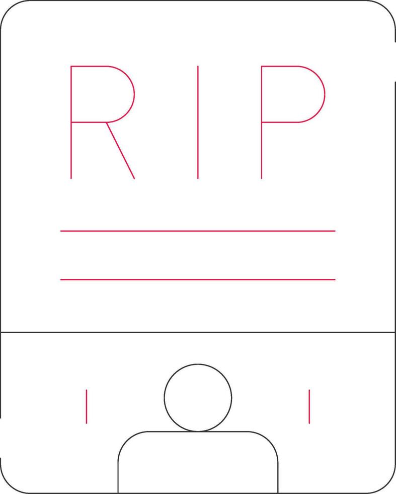 obituario creativo icono diseño vector