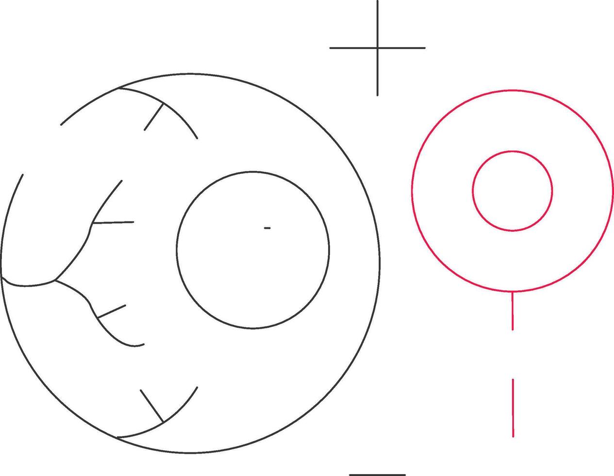 Manual Eye Examination Creative Icon Design vector