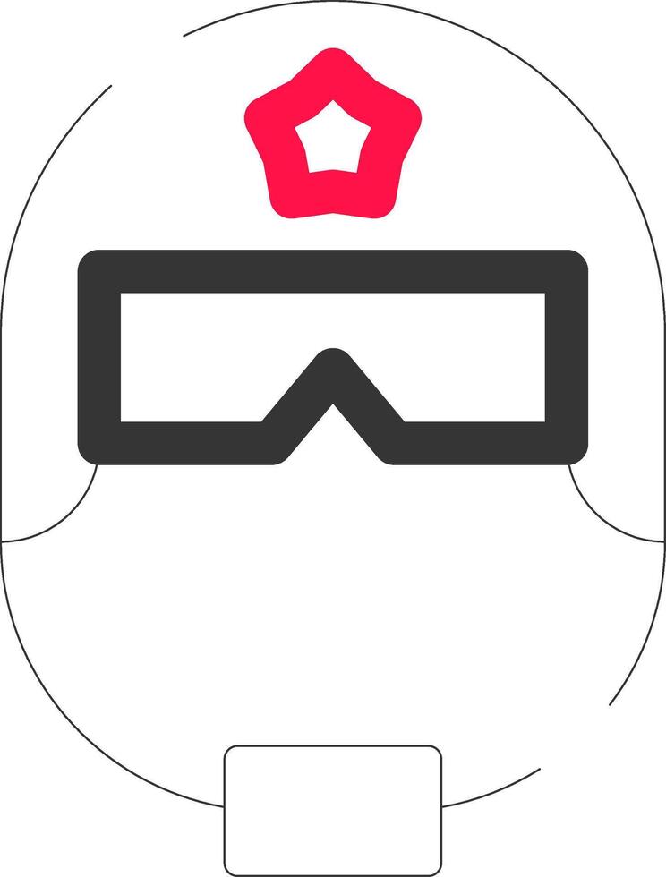 Police Helmet Creative Icon Design vector