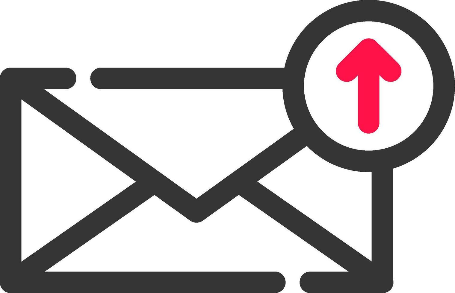 cargar el diseño del icono creativo de correo electrónico vector