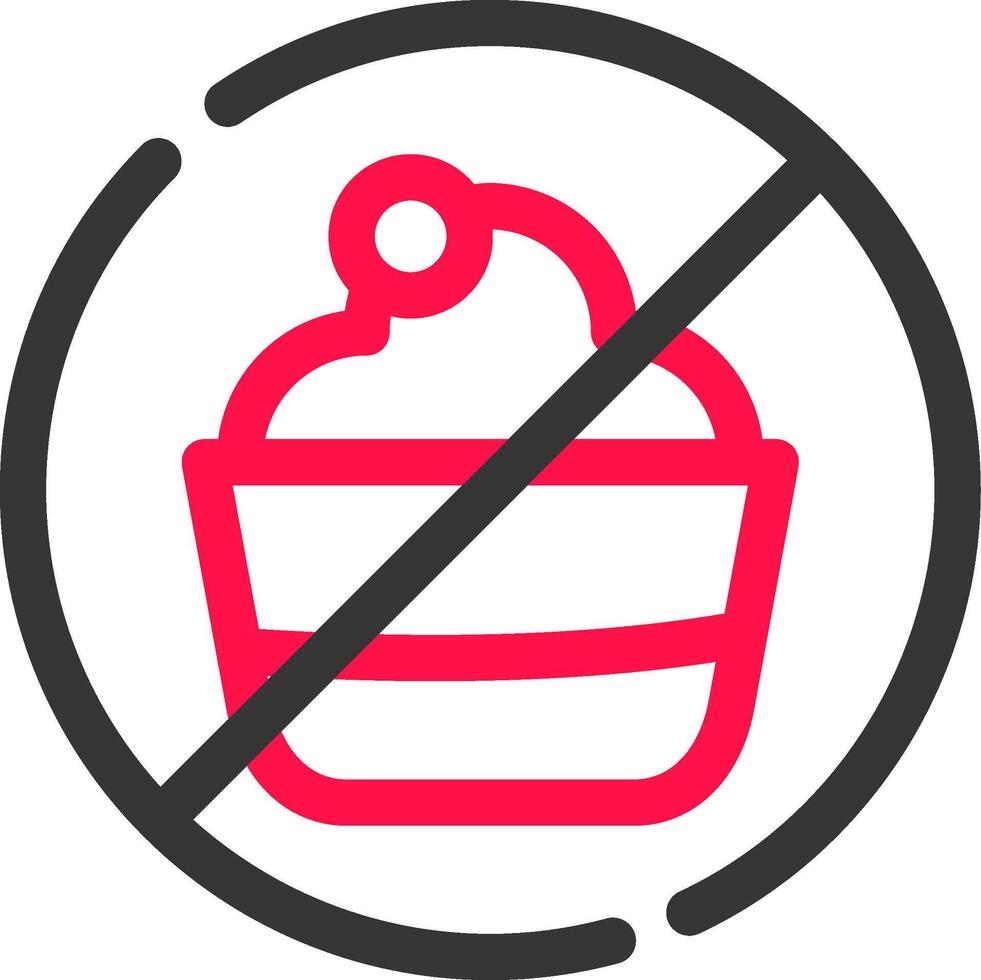 No Sweets Creative Icon Design vector