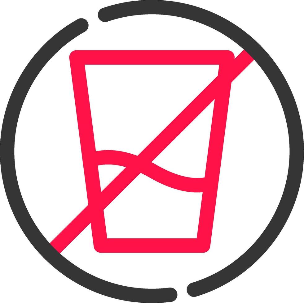 No Soft Drink Creative Icon Design vector