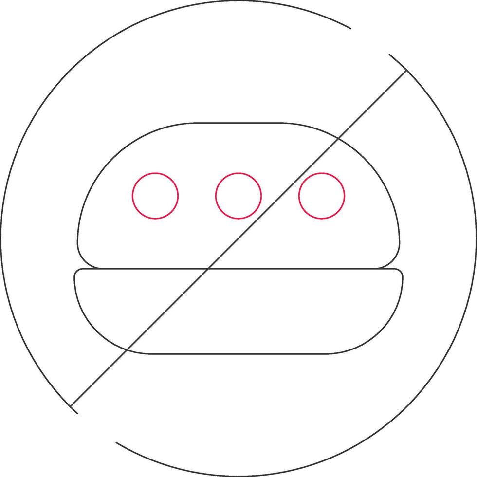 No Food Creative Icon Design vector