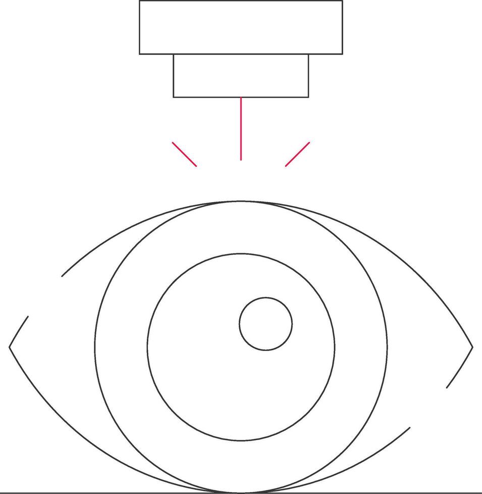 Laser Vision Correction Creative Icon Design vector