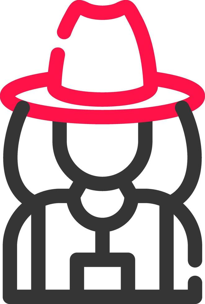 Lady Farmer Creative Icon Design vector