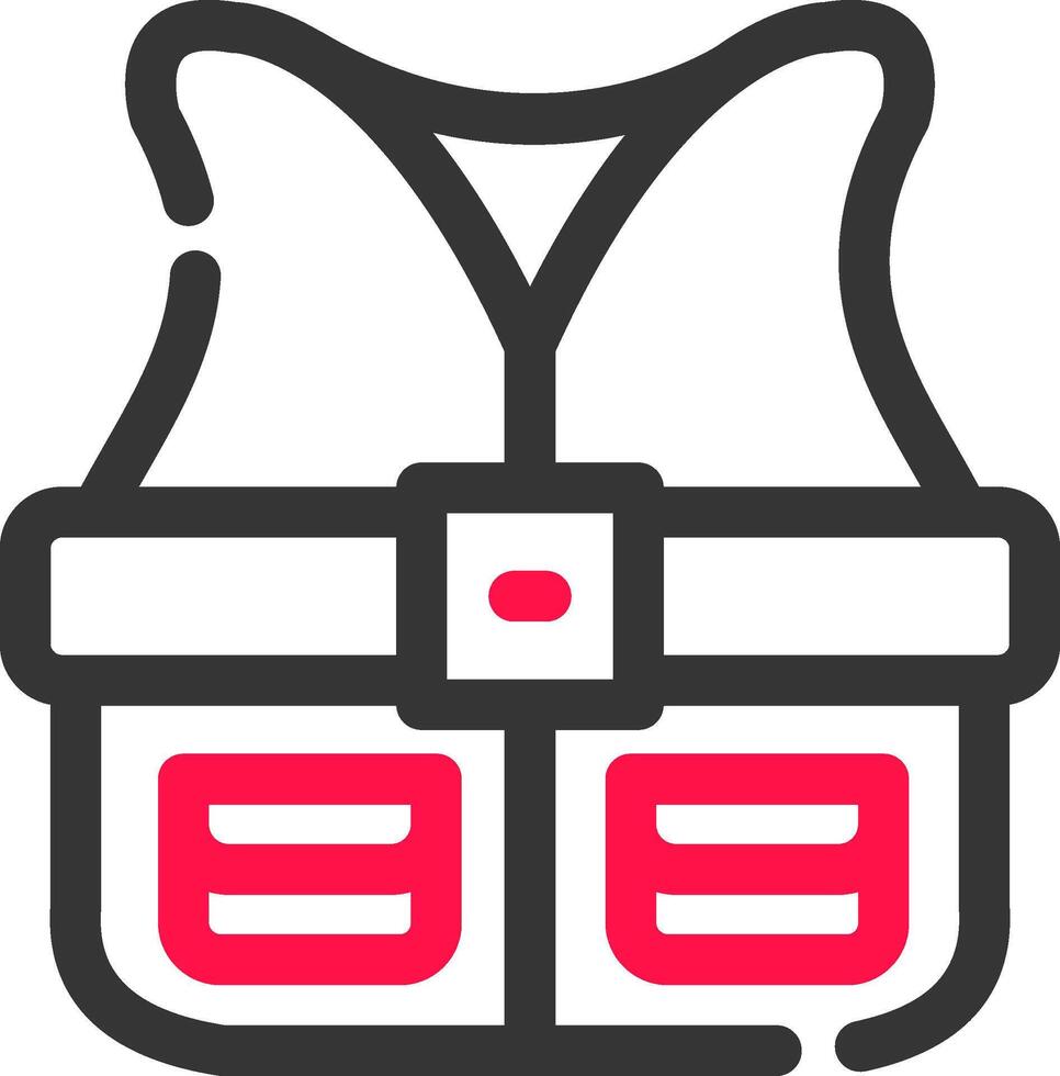 diseño de icono creativo de chaleco de pesca vector