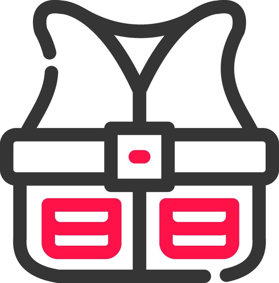 Fishing Vest Creative Icon Design vector