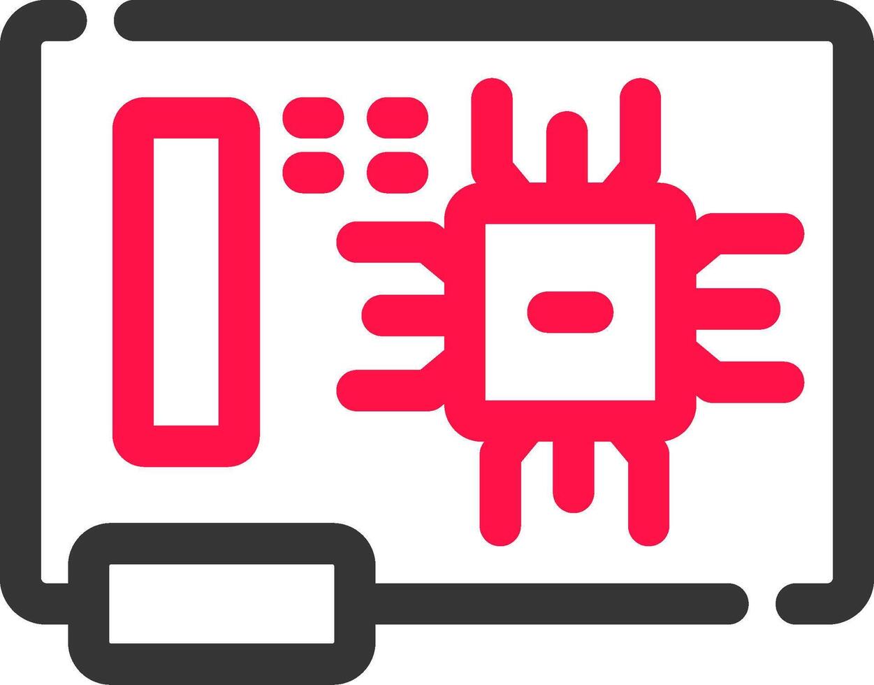 Circuit Board Creative Icon Design vector