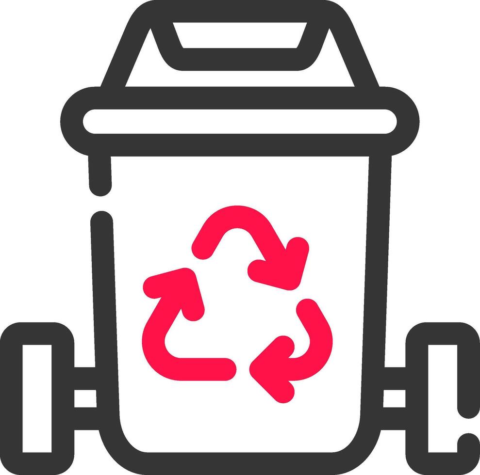 Trash Bin Creative Icon Design vector