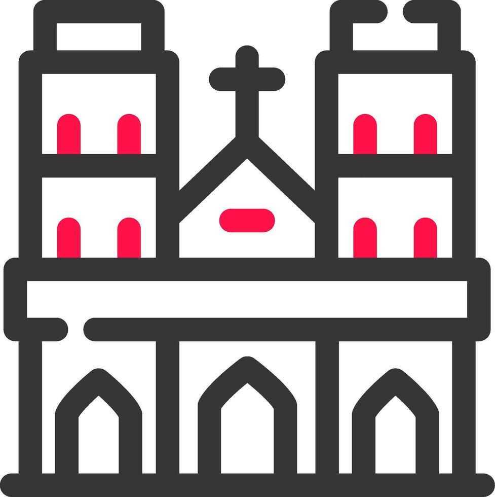 diseño de icono creativo de notre dame vector