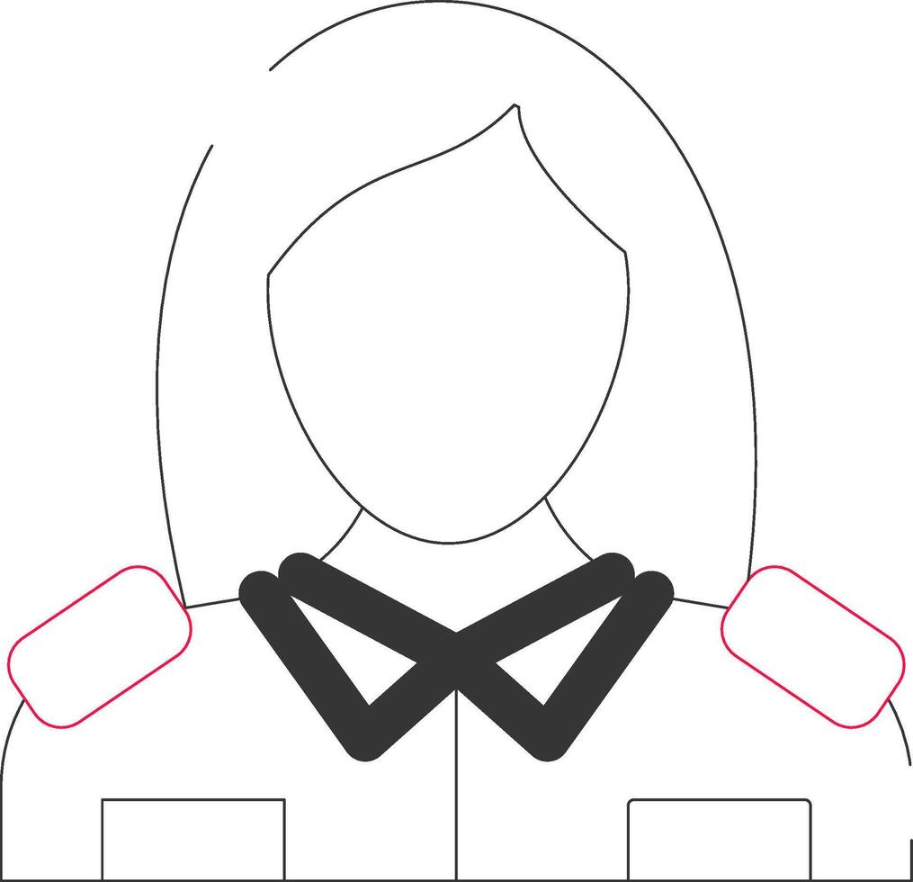 Lady Police Creative Icon Design vector