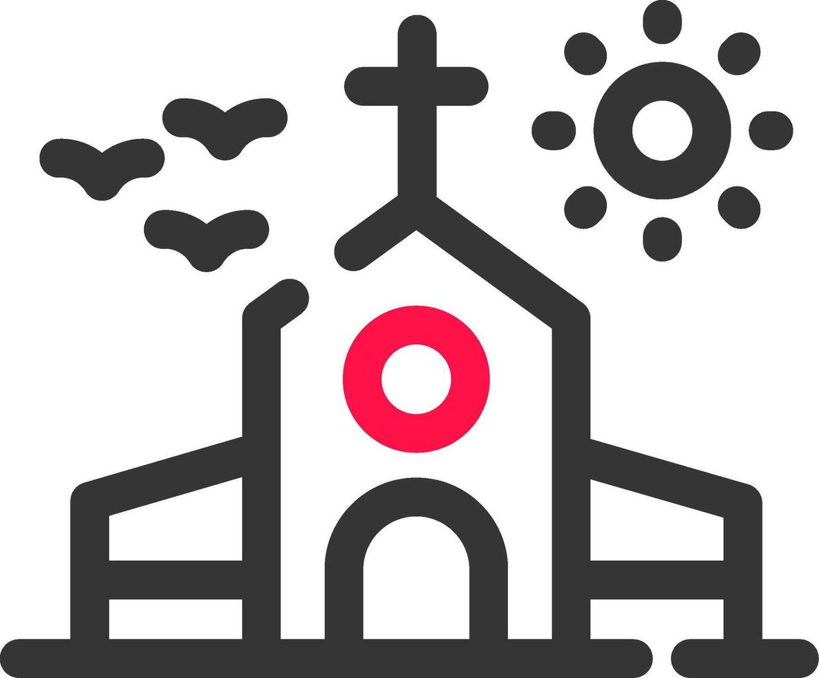 diseño de icono creativo de iglesia vector