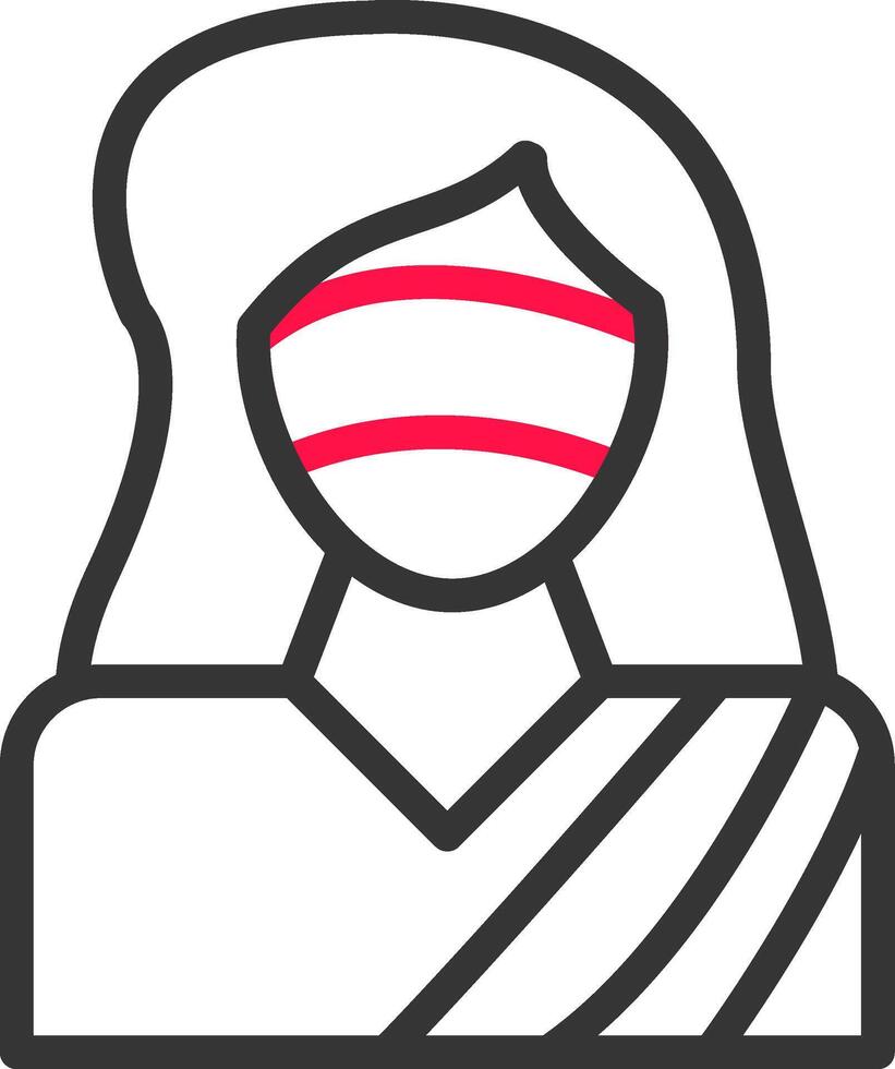 diseño creativo del icono de la señora justicia vector