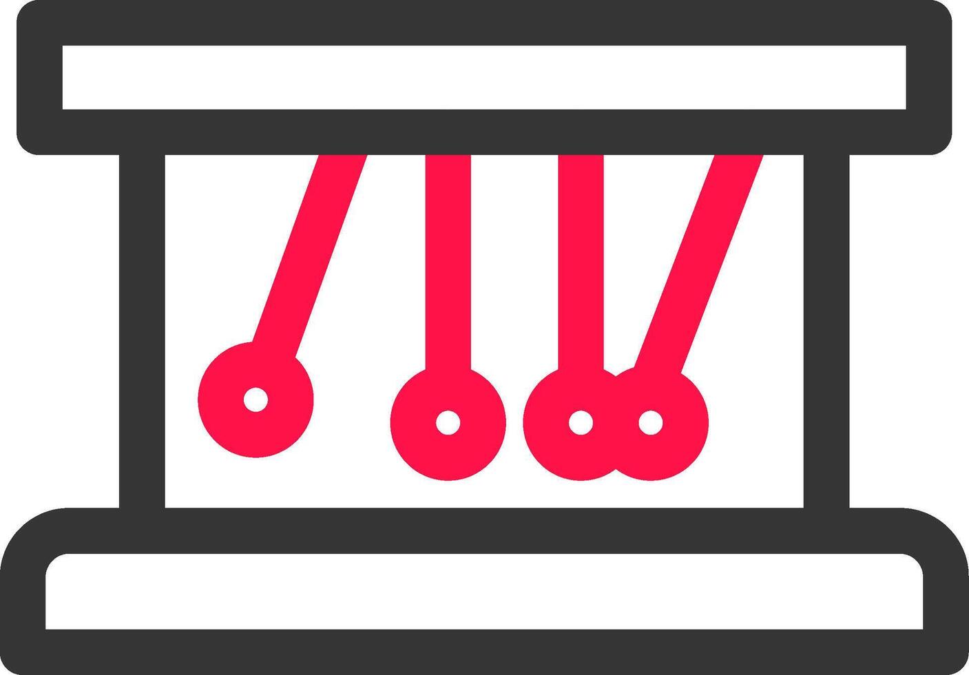 Newton Cradle Creative Icon Design vector