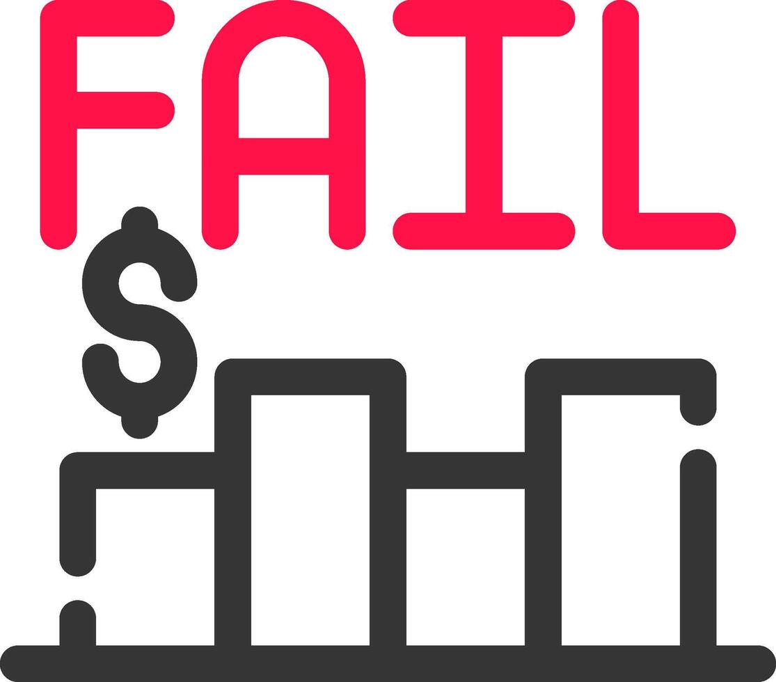 Business Fail Creative Icon Design vector