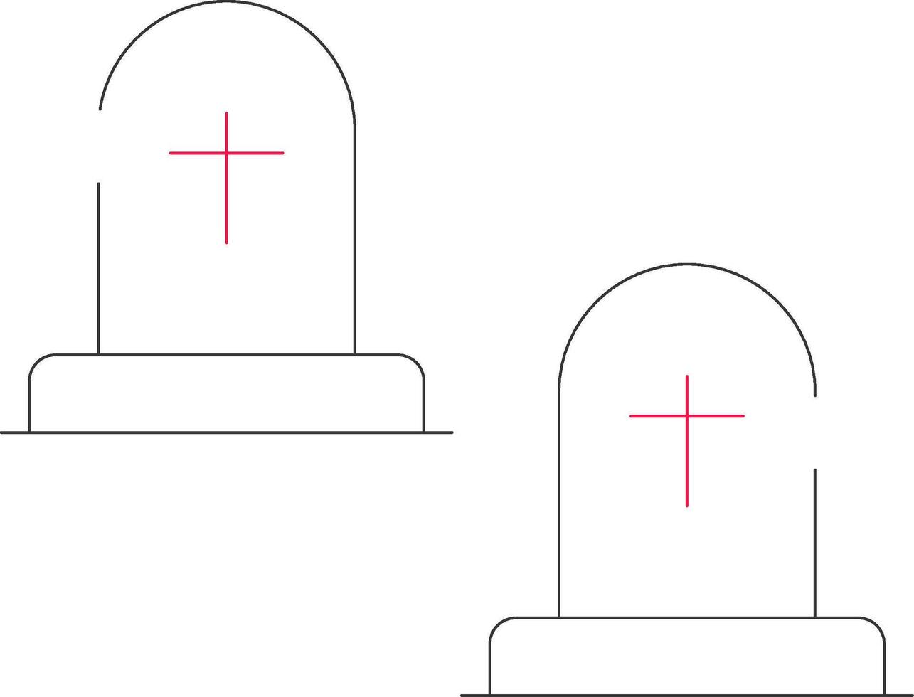 Cemetery Creative Icon Design vector