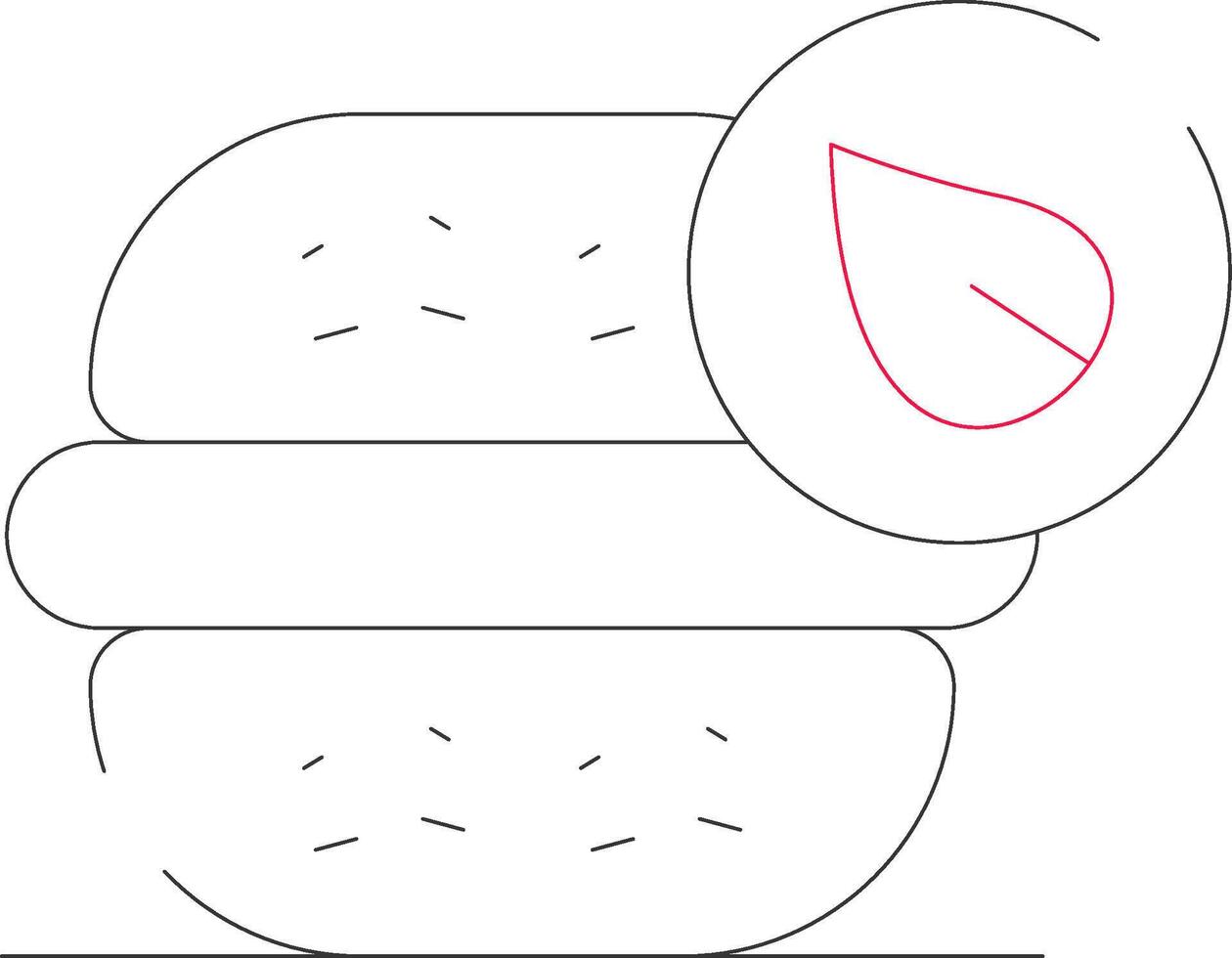 Vegan Burger Creative Icon Design vector