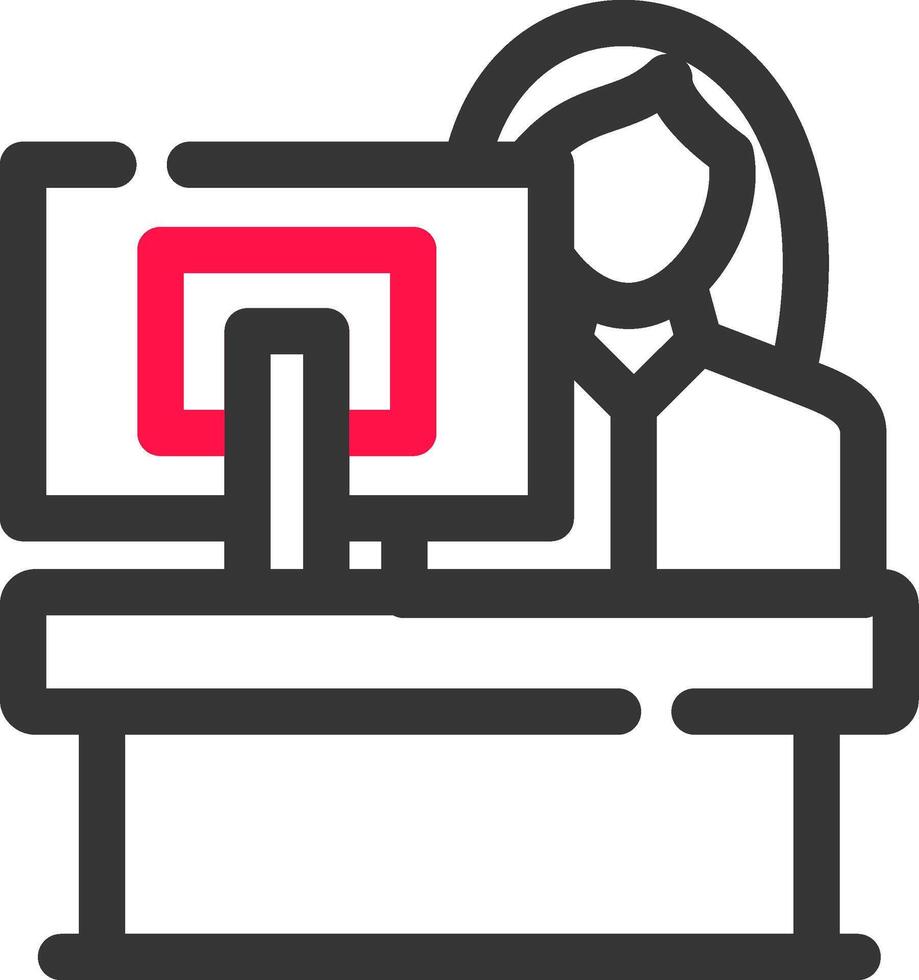 Receptionist Creative Icon Design vector