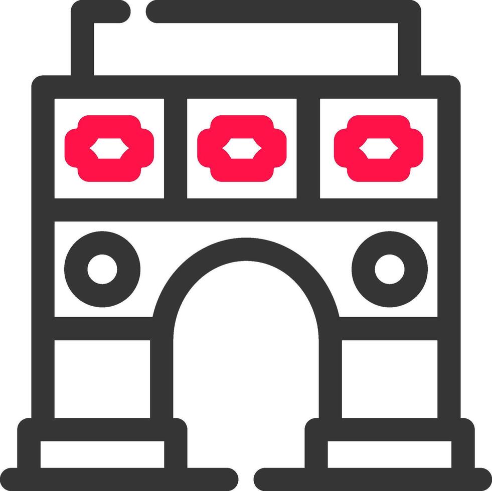 Triumphal Arc Creative Icon Design vector