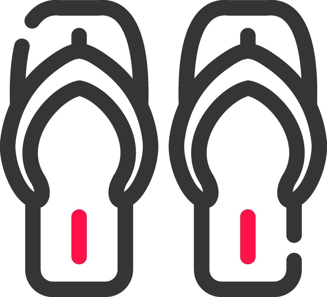 diseño de icono creativo de chanclas vector