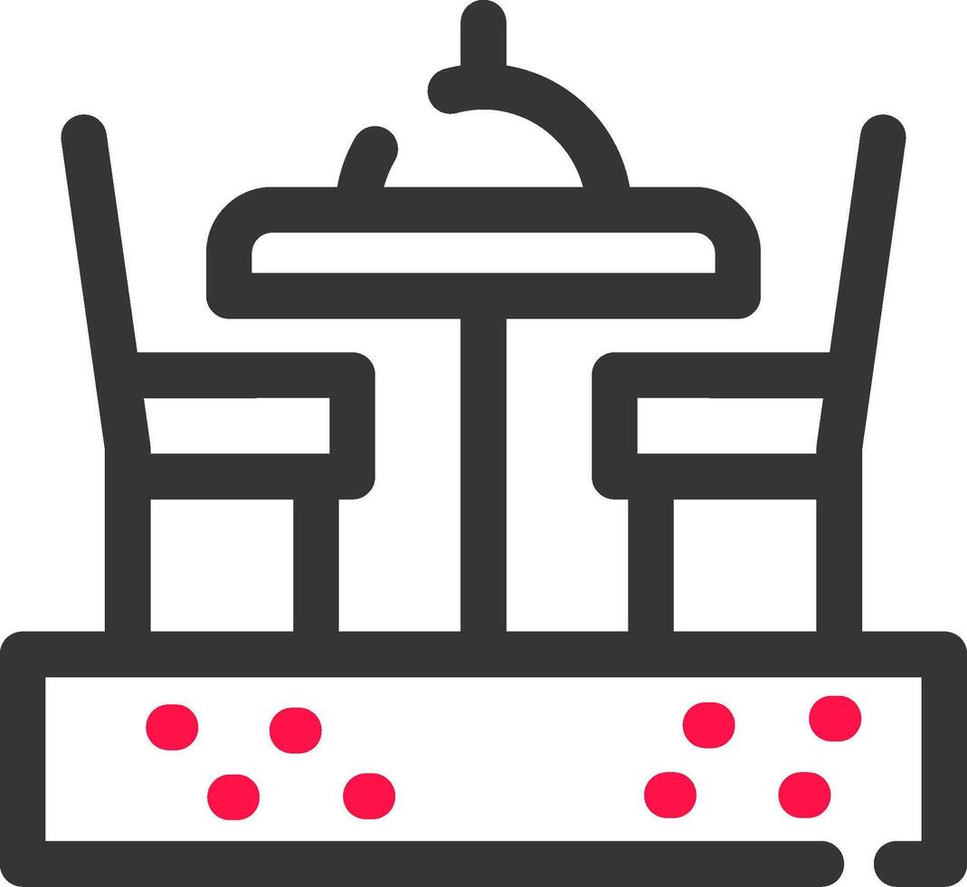 diseño de icono creativo de mesa de comedor vector