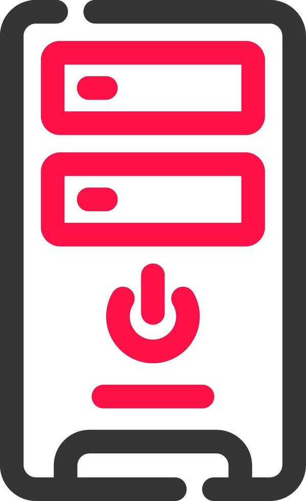 Pc Tower Creative Icon Design vector