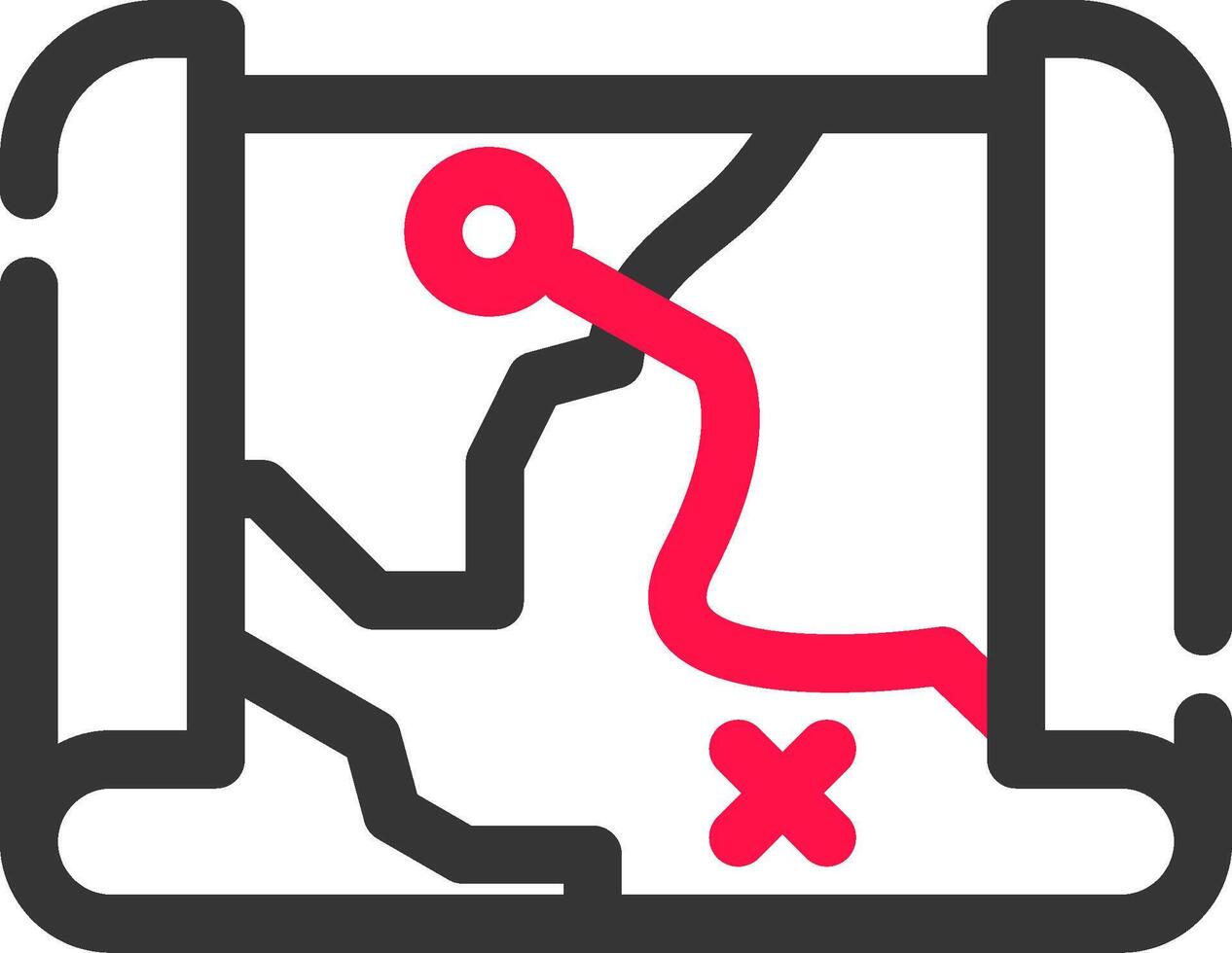 Treasure Map Creative Icon Design vector