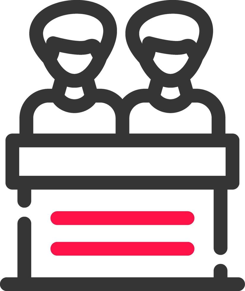 Line Two Color Design vector