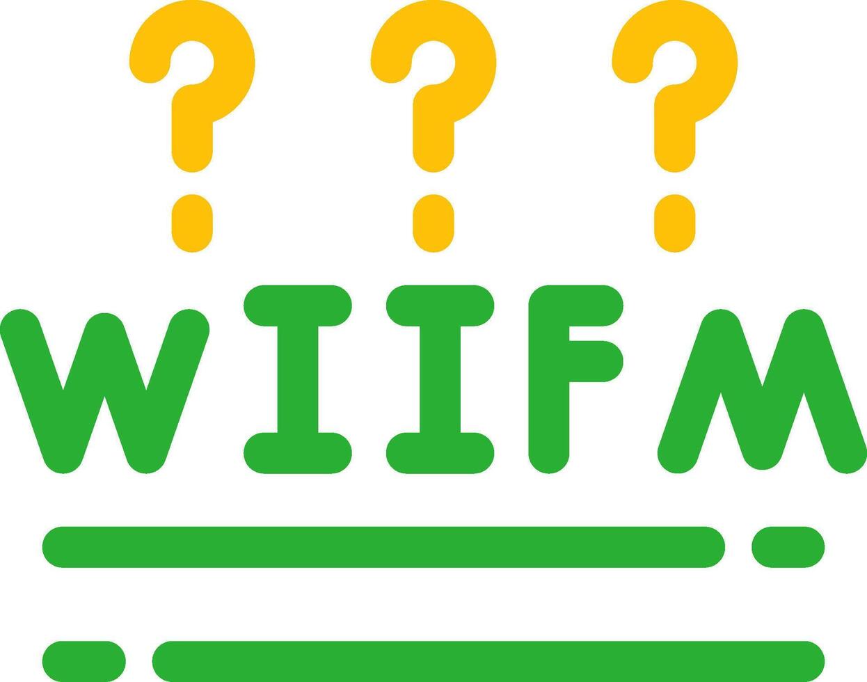 WIIFM Creative Icon Design vector