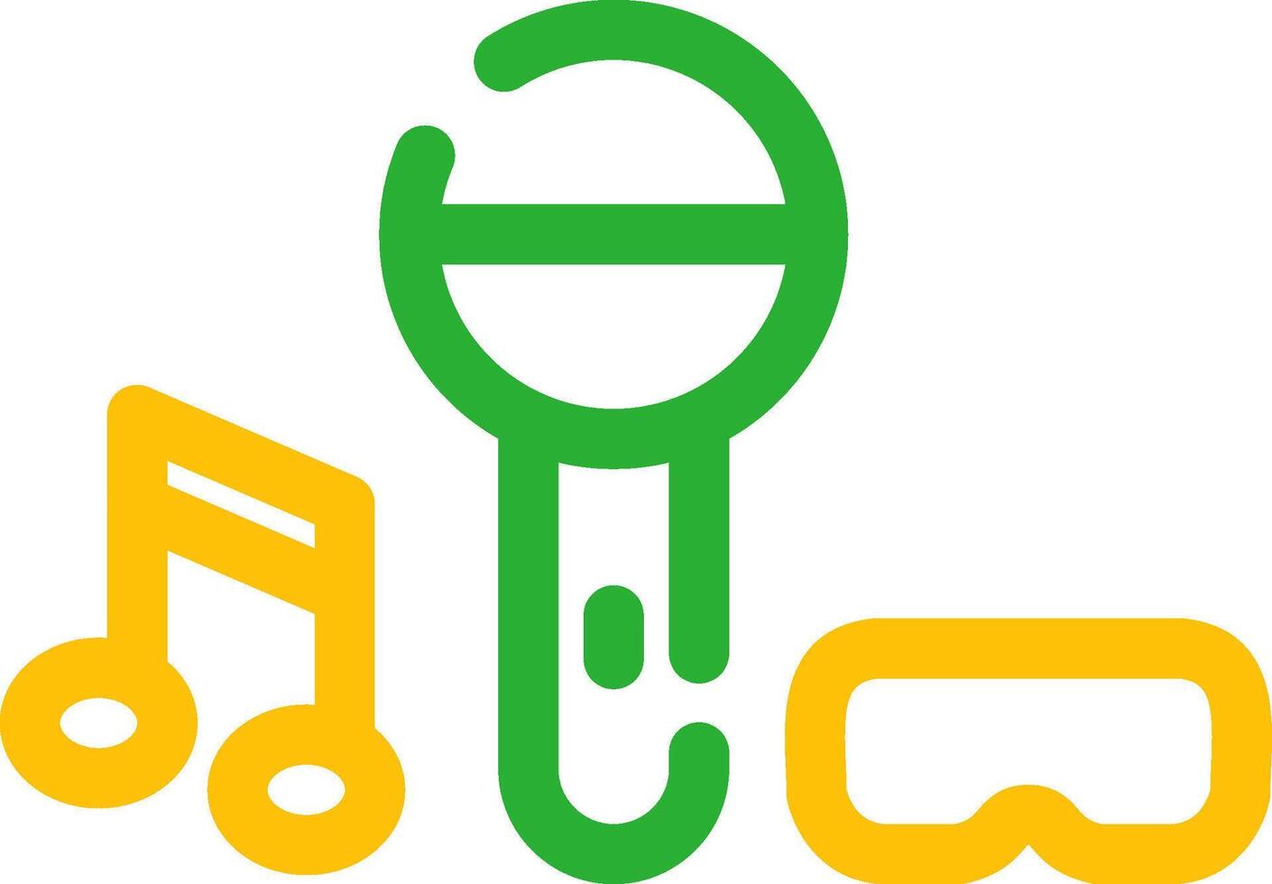 Virtual Concert Creative Icon Design vector