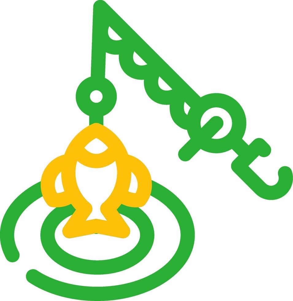 Ice Fishing Creative Icon Design vector